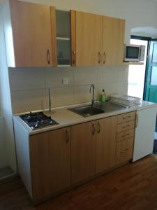 Kuchyň nebo kuchyňský kout v ubytování Apartman Ante