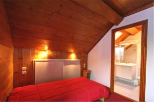 Katil atau katil-katil dalam bilik di Le Chalet Joly