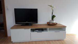 Televízia a/alebo spoločenská miestnosť v ubytovaní Apartment Bergverliebt