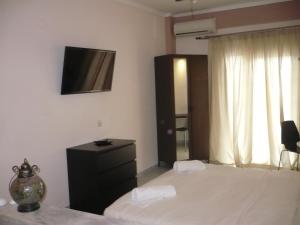 TV a/nebo společenská místnost v ubytování Alexandros Hotel
