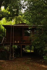 una casa en el árbol en medio de un bosque en Cabaña Los Alcanfores en Tigre