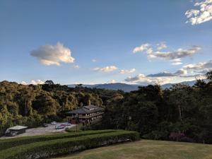 una casa en medio de un bosque con un patio en Hotel Huaka-yo, en San Agustín