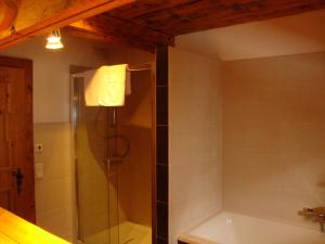 Kúpeľňa v ubytovaní Alpenbauernhaus Vorderbrandthof