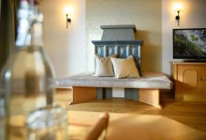 Llit o llits en una habitació de Hotel Bergheimat