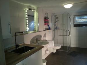 Koupelna v ubytování Ferienwohnung & Gästezimmer Rixner + 23 fotografií