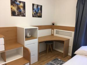 Kuchyň nebo kuchyňský kout v ubytování Ferienwohnung am Hauptbahnhof