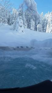 L'établissement Le chalet de Valentine en hiver