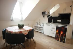 Kuchyň nebo kuchyňský kout v ubytování Zagreb Studio Apt No.2