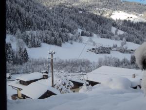 una montaña cubierta de nieve con un remonte en Haus Langegger Resi, en Wagrain