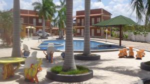 Porto dos Lencóis - Chalé Tipo Apartamento内部或周边的泳池