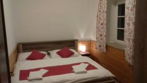 Postel nebo postele na pokoji v ubytování Penzion Čistá