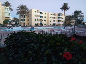 a view of the resort from the pool at Happy Home Premium in Playa del Ingles