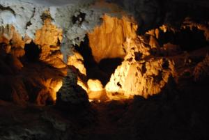 a close up of a cave at Benarat Lodge in Mulu
