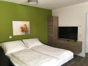 TV a/nebo společenská místnost v ubytování Appartements Marlene