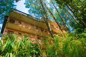 a building in the middle of some trees at Bandipur Mountain Resort in Bandīpur