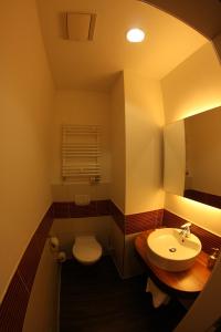 Koupelna v ubytování Hotel Goldene Krone + 23 fotografií