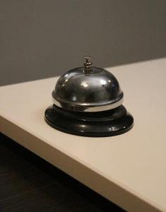 a silver dish sitting on top of a table at Pensión San Isidro in Madrid