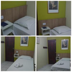 Giường trong phòng chung tại Pousada da Pedra