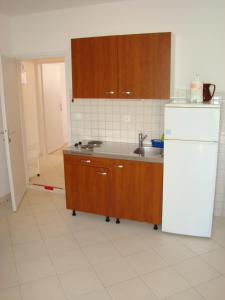 Kuchyň nebo kuchyňský kout v ubytování Apartments Ada