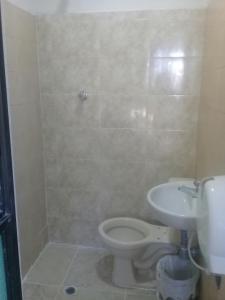 卡塔赫纳Hotel Paseo Bolivar的带马桶和水槽的浴室 更多10张照片