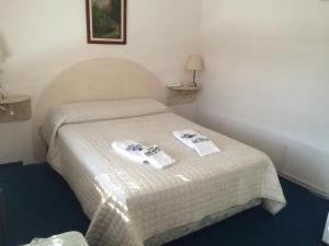 Cama o camas de una habitación en Alpes Hotel