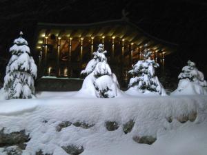 Chalet Escapade with Sauna v zimě