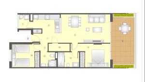 Plan piętra w obiekcie Terrazas de Campoamor Barbara