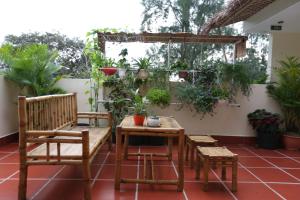 Balkón nebo terasa v ubytování An Bang Beach Town Homestay