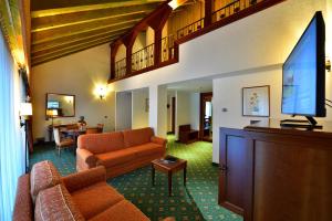 TV a/nebo společenská místnost v ubytování Lux Garden Hotel
