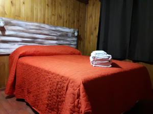 A bed or beds in a room at Cabañas SOLANAS