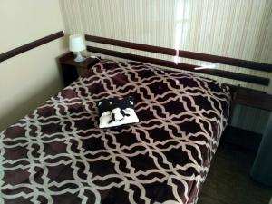  Кровать или кровати в номере Bungalow on Bannoye Lake 