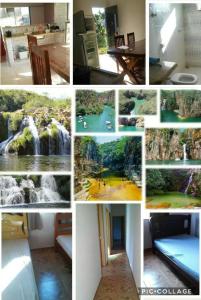 un collage di immagini di una serie di cascate di casa da Roberta SJB capitólio a São José da Barra