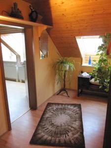 a living room with a rug on the floor at Fewo am Ith in Salzhemmendorf
