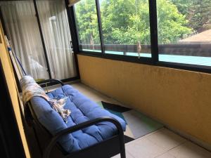 Χώρος καθιστικού στο Departamento a metros de la playa