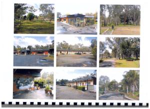 a collage of pictures of different houses and buildings at Grampians Motel /Hotel in Dadswells Bridge