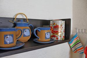 Příslušenství pro přípravu čaje a kávy v ubytování Rekreačný dom Pohoda