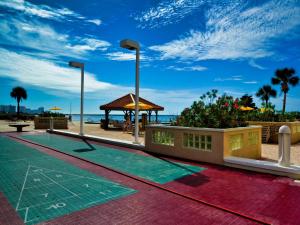 a basketball court on the beach with a gazebo at 440 West Condo 1604N in Clearwater Beach