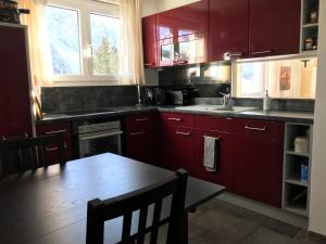 Kuchyň nebo kuchyňský kout v ubytování Apartment D'Uval