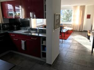 Kuchyň nebo kuchyňský kout v ubytování Apartment D'Uval