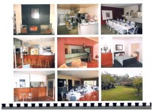uma colagem de diferentes fotos de uma casa em Grampians Motel /Hotel em Dadswells Bridge