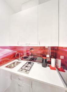 Kuchyň nebo kuchyňský kout v ubytování Apartments Postic