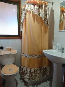Koupelna v ubytování Parcela privada con piscina en Olmué