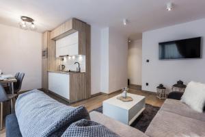 Kuchyňa alebo kuchynka v ubytovaní Apartament Piaseckiego Centrum + 11 fotografií