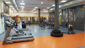 Posilňovňa alebo fitness centrum v ubytovaní Chata - Srub Kašparáci