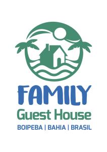 a house in the water logo at Family Guest House in Ilha de Boipeba