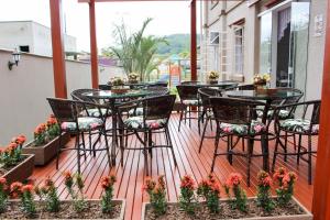 Un balcón o terraza de Pousada Casarão Schmidt