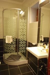 Koupelna v ubytování Hotel Amadeus