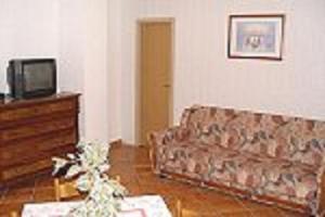 sala de estar con sofá y TV en Apartments Angela Ližnjan, en Ližnjan