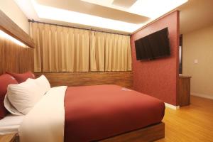 TV a/nebo společenská místnost v ubytování Hotel Chowon
