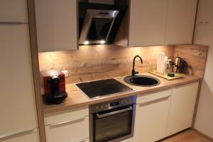 Kuchyň nebo kuchyňský kout v ubytování Apartment "Künstlhäusl"